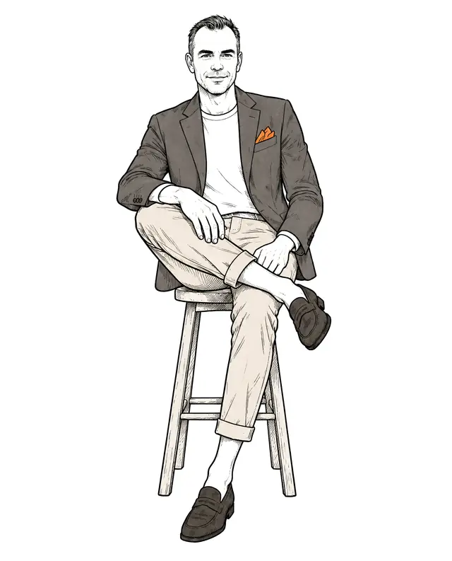 Dave Bryant, founder of GiddyUp Ai, sitting on a stool